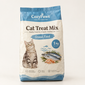 CozyPaws Cat Treat Mix Ocean Food 500 g cat treats pouch
