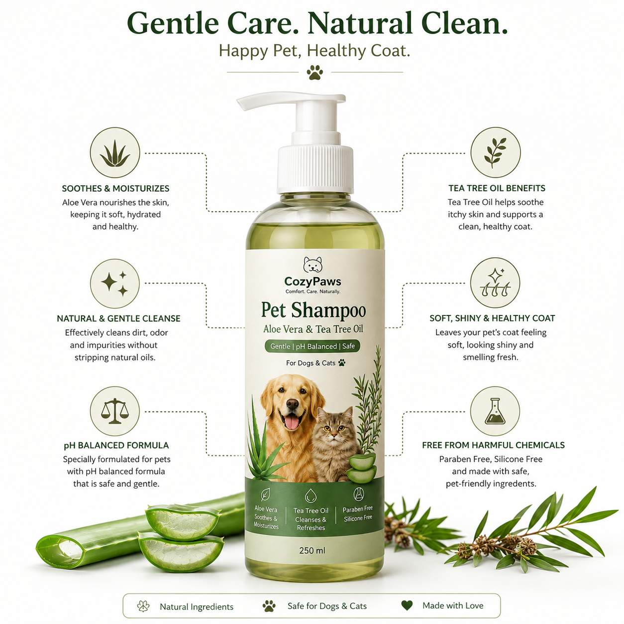 CozyPaws Pet Shampoo – Aloe Vera & Tea Tree Oil - Image 5