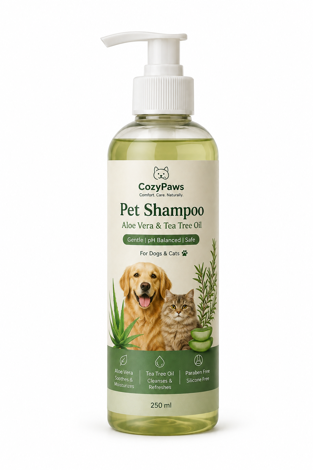 CozyPaws Pet Shampoo – Aloe Vera & Tea Tree Oil - Image 4