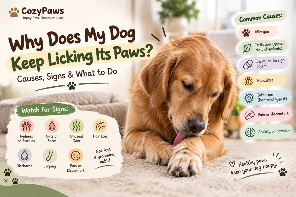 Wonder why Your dog keep licking Paws